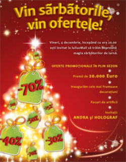 Andra si Holograf aduc promotiile sarbatorilor la Iulius Mall
