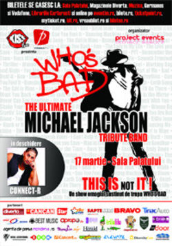 Concert Who`s Bad, tribut Michael Jackson, la Bucuresti