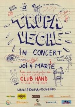 Concert Trupa Veche in Bar Hand Iasi