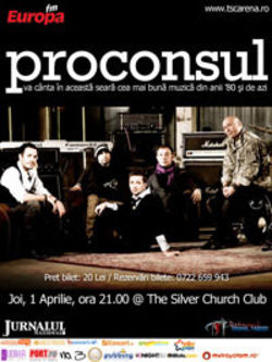 1 Aprilie vine cu un concert Proconsul la Silver Church