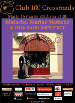 Concert folk Marius Matache in 100 Crossroads