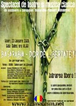 Spectacol de teatru si muzica clasica Basarabia- Dor de Libertate