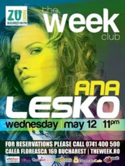 Concert Anna Lesko in Club The Week, Bucuresti