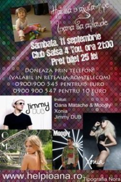 Concert caritabil pentru Ioana: Moogly & Oana Matache, Xonia si Jimmy DUB