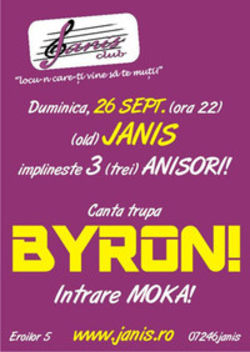 Concert byron la Janis Club, Cluj Napoca