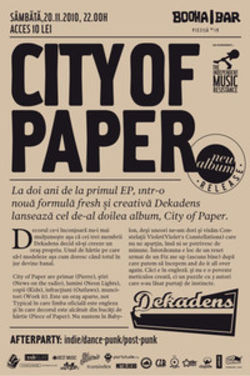 Concert Dekadens lansare City of Paper @ Cluj-Napoca