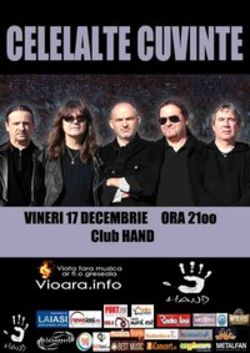 Concert Celelalte Cuvinte in club Hand la Iasi