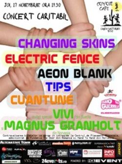 Concert caritabil Electric Fence, Cuantune, Changing Skins si altii in Coyote Cafe