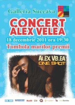 Concert Alex Velea in Galleria Mall Suceava