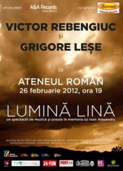 'Lumina Lina' cu Victor Rebengiuc si Grigore Lese la Sala Palatului