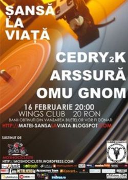 Concert caritabil cu Cedry2k, Arssura si Omu Gnom in Wings Club