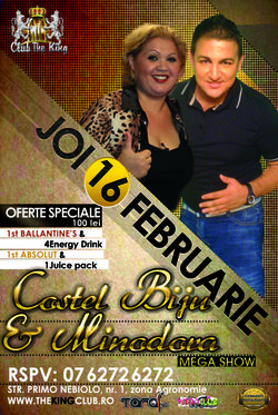 Costel Biju & Minodora in fiecare joi la Club The King