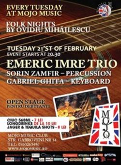 Concert Emeric Imre Trio in Mojo
