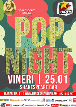 Pop Night at Shakespeare Bar