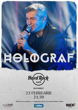 Concert Holograf pe 23 februarie la Hard Rock Cafe