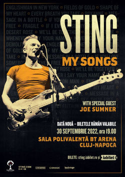 Concert STING - My songs pe 30 septembrie 2022 la Cluj Napoca
