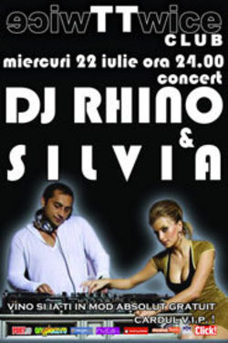 Concert Sylvia si DJ Rynno in club Twice