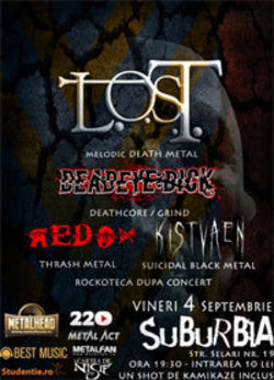 Concert LOST, Deadeye Dick, REDOX  in Suburbia