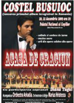 Acasa de Craciun 2009, concert Costel Busuioc la Bucuresti