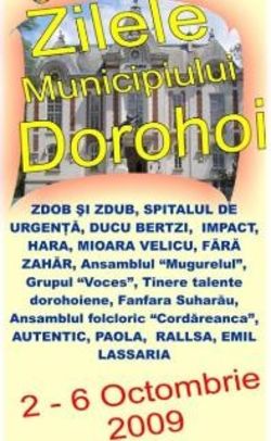 Zilele Municipiului Dorohoi 2009  program festival