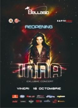 Concert Inna in club Bellagio, Bucuresti
