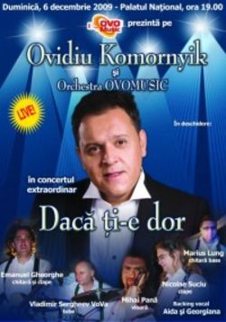 Concert Ovidiu Komornyik si Orchestra Ovomusic la Palatul National din Chisinau