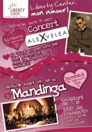 Mandinga si Alex canta in week-end la Liberty Center