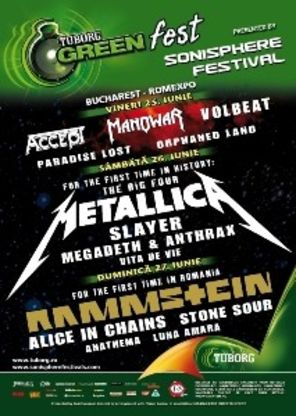 Sonisphere Festival 2010: programul pe ore