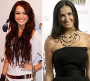 Miley Cyrus s-a pozat cu Demi Moore &ndash; LOL