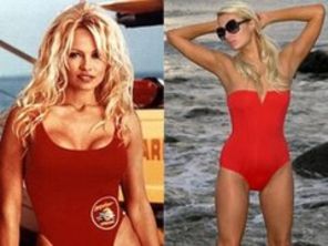 Paris Hilton se crede Pamela Anderson in Baywatch (poze)