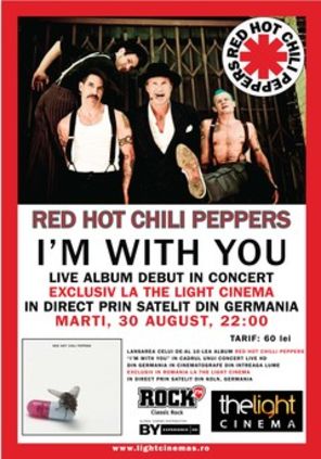 Concurs: Castiga 5 bilete la concertul Red Hot Chili Peppers transmis live HD in Bucuresti