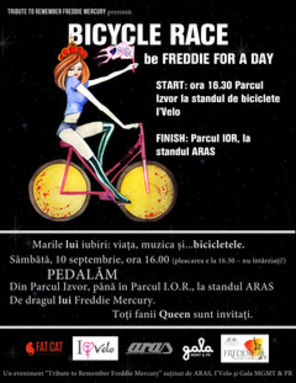 Mars pe biciclete, in cinstea lui Freddie Mercury