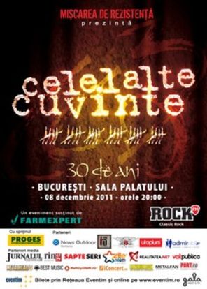 Rock autentic: &ldquo;Celelalte Cuvinte - 30 de ani&rdquo;