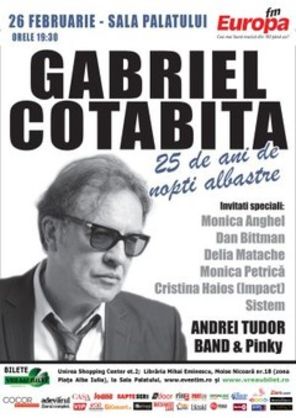 Concertul Gabriel Cotabita se decaleaza cu 10 zile