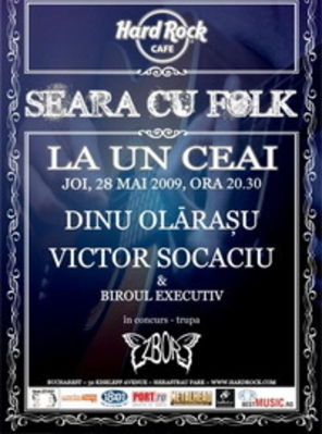 Victor Socaciu, intr-o `Seara cu folk`, la Hard Rock Cafe
