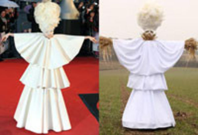 Lady Gaga are succes si ca... sperietoare de ciori! (poze)