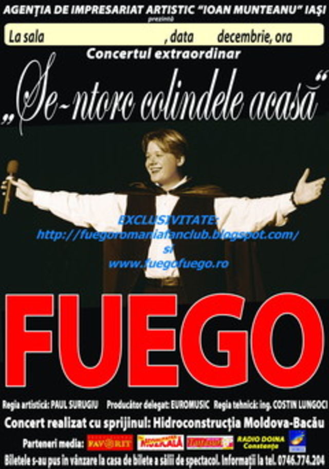Fuego - Se-ntorc colindele acasa, turneu national