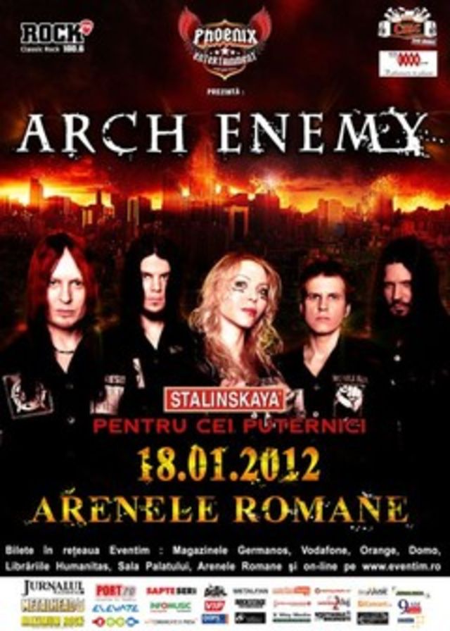 Ce trupa va deschide concertul Arch Enemy din Romania?