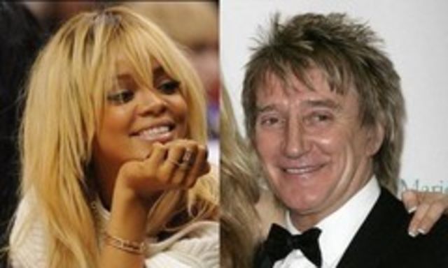 Rihanna s-a facut iar blonda. E comparata cu Rod Stewart (foto)