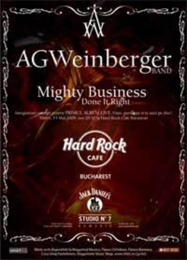 AG Weinberger inregistreaza primul album live la Hard Rock Cafe