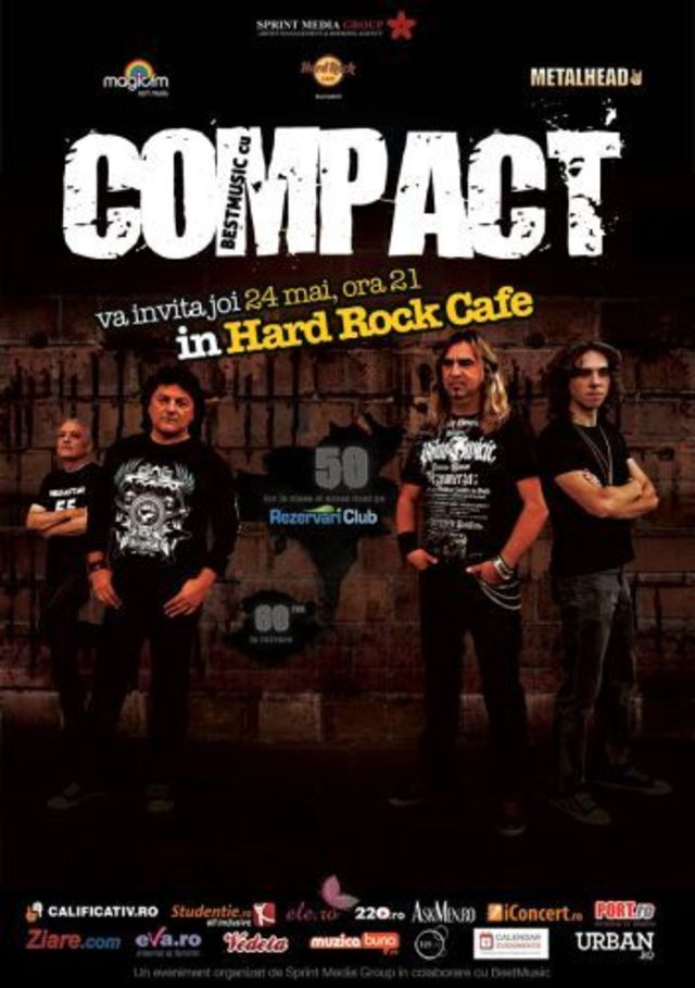 Compact concerteaza in Hard Rock Cafe, joi, 24 mai