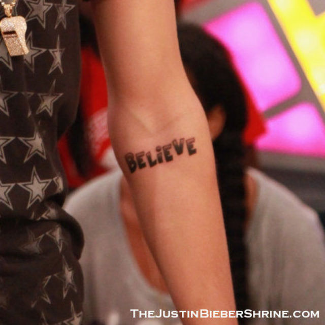 Justin Bieber - tatuaj Believe