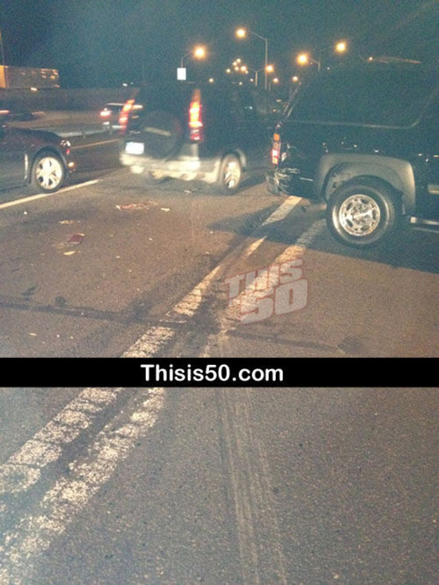 Poze accident 50 cent