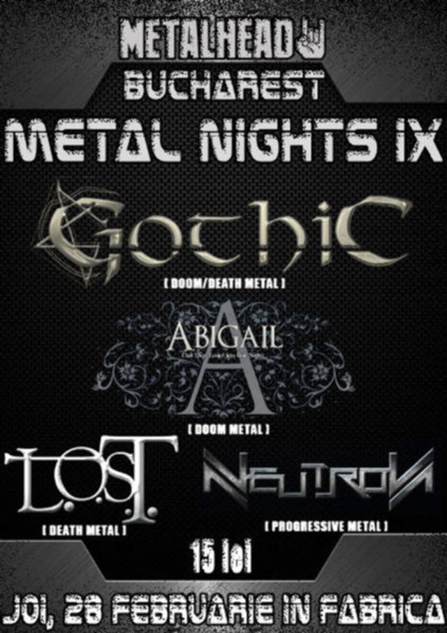 Programul concertului Bucharest Metal Nights IX la Club Fabrica din Bucuresti
