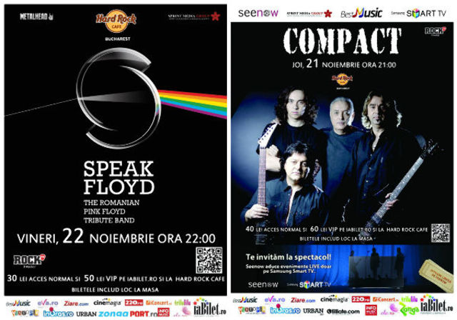 Compact si Speak Floyd la Hard Rock cafe: biletele cu loc sunt pe terminate. VIP epuizat