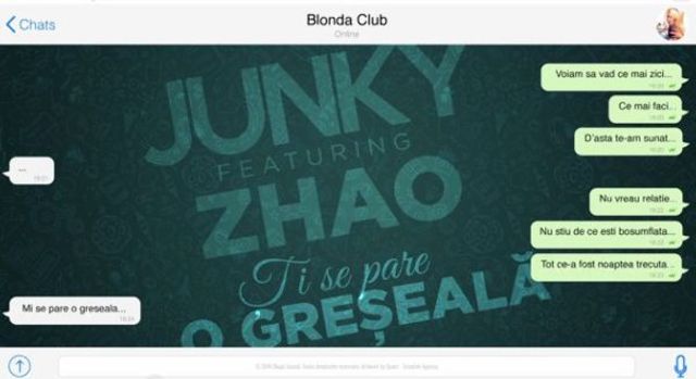 Junky feat. Zhao - Ti se pare o greseala (single nou)