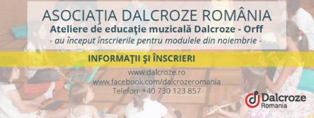 Au inceput inscrierile pentru noile ateliere de educatie muzicala activa Dalcroze 