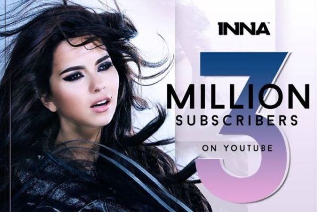 INNA are 3 milioane de abonati pe propriul canal de YouTube