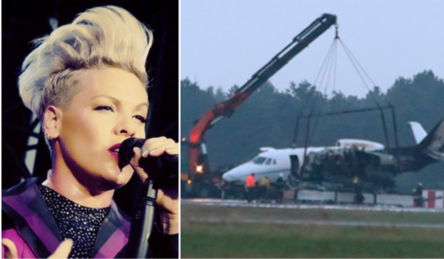 Pink: avionul echipei de management a artistei a luat foc