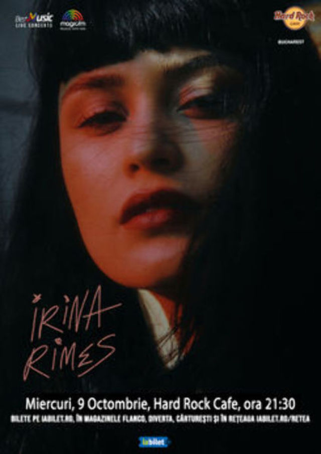 Concert Irina Rimes la Hard Rock Cafe pe 9 Octombrie